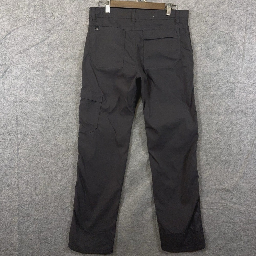 Prana Stretch Zion Relaxed Pants Mens 32x33 Gray 2-Way Stretch Hiking -SIZE NOTE - Picture 2 of 7
